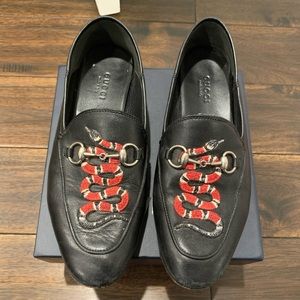 Gucci Princetown Snake Loafers